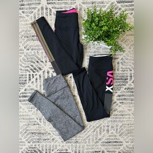 VSX Victorias Secret Black and Gray Leggings Activewear Yoga Workout size small
